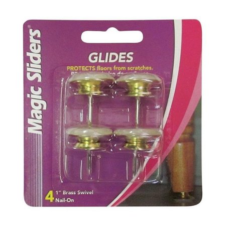 MAGIC SLIDERS Magic Sliders 5005779 1 x 1 in. Steel Slide Glides - 4 per Pack 5005779